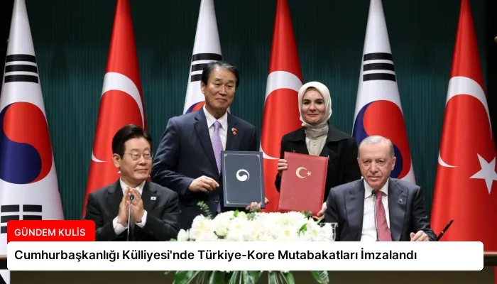 Cumhurbaşkanlığı Külliyesi’nde Türkiye-Kore Mutabakatları İmzalandı