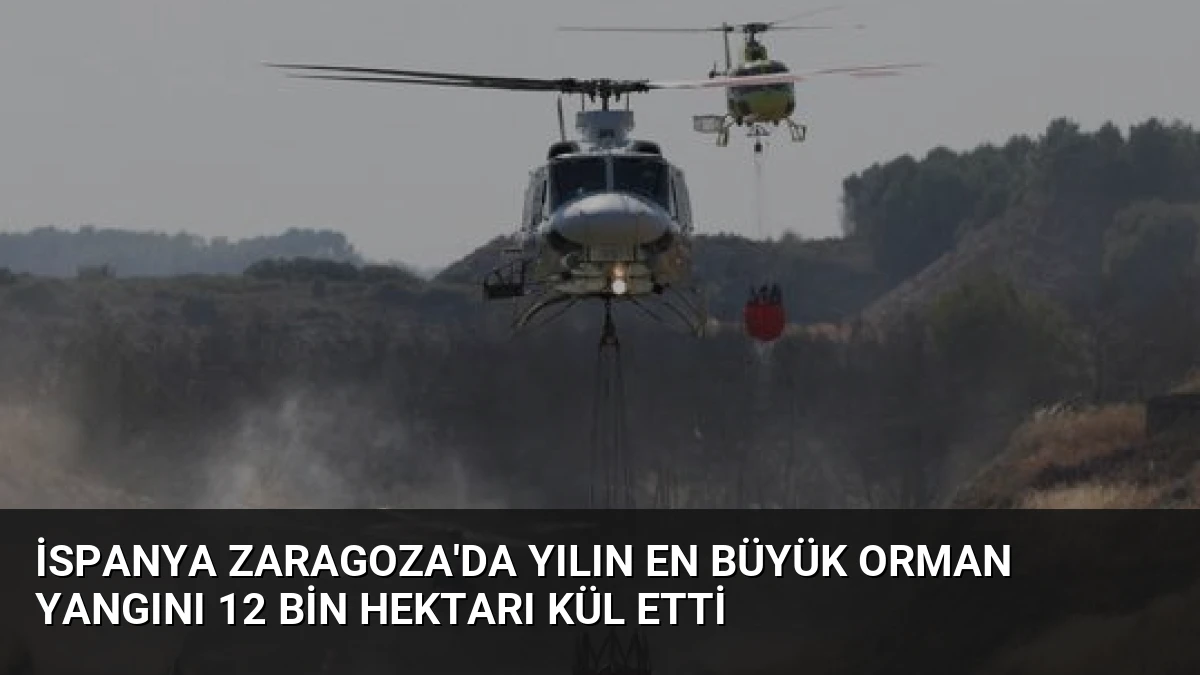 İspanya Zaragoza’da Yılın En Büyük Orman Yangını 12 Bin Hektarı Kül Etti