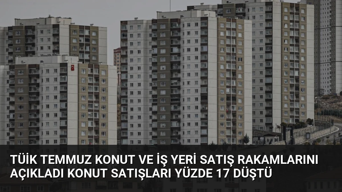 TÜİK Temmuz Konut ve İş Yeri Satış Rakamlarını Açıkladı Konut Satışları Yüzde 17 Düştü