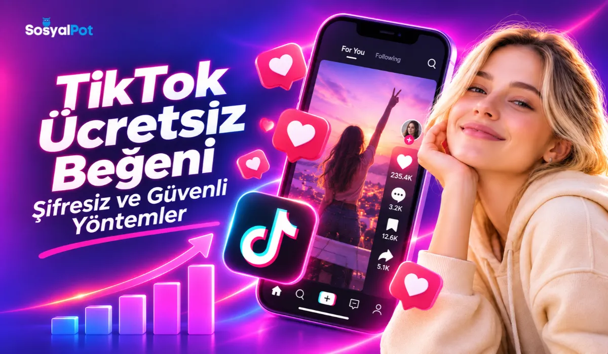 TikTok Ücretsiz Beğeni Rehberi: Şifresiz, Güvenli ve Algoritma Uyumlu Yöntemler (2026)
